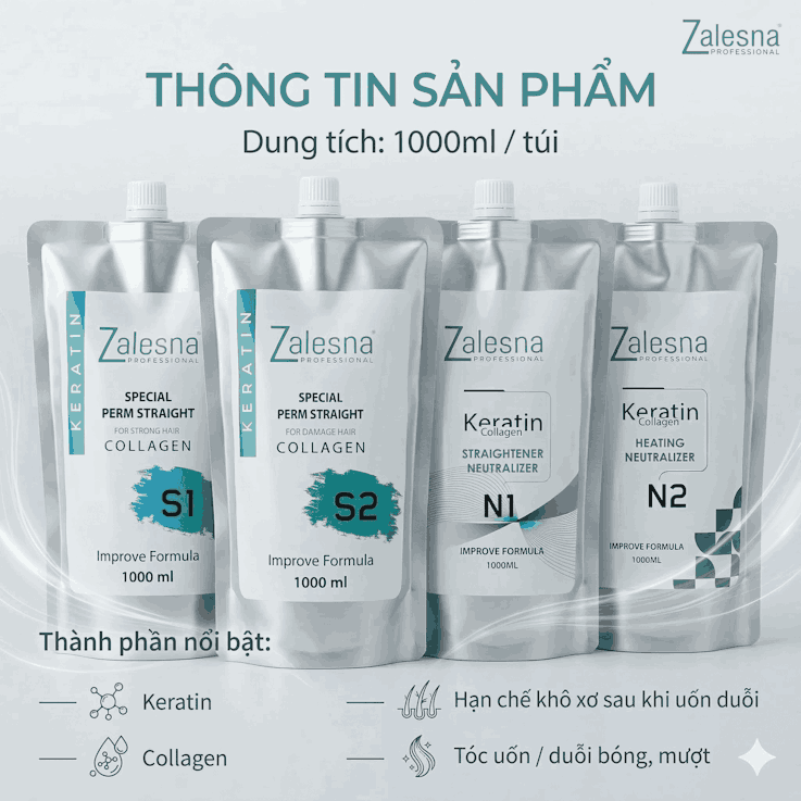 Kem Uốn Duỗi Đa Năng Zalesna 1000ml